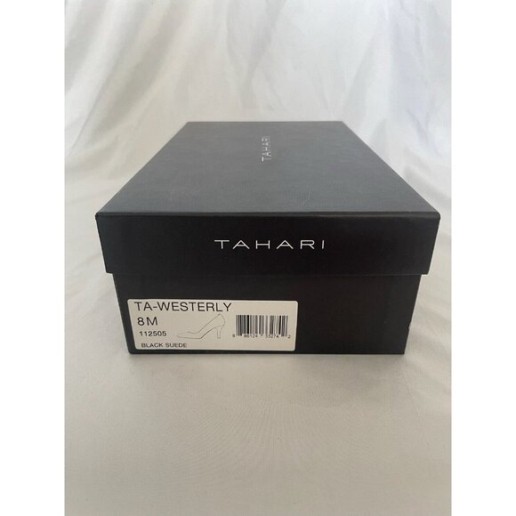 NEW Tahari  Women's  Mid Heels Velvet Black  Round Toe Size 8 M - Picture 13 of 14